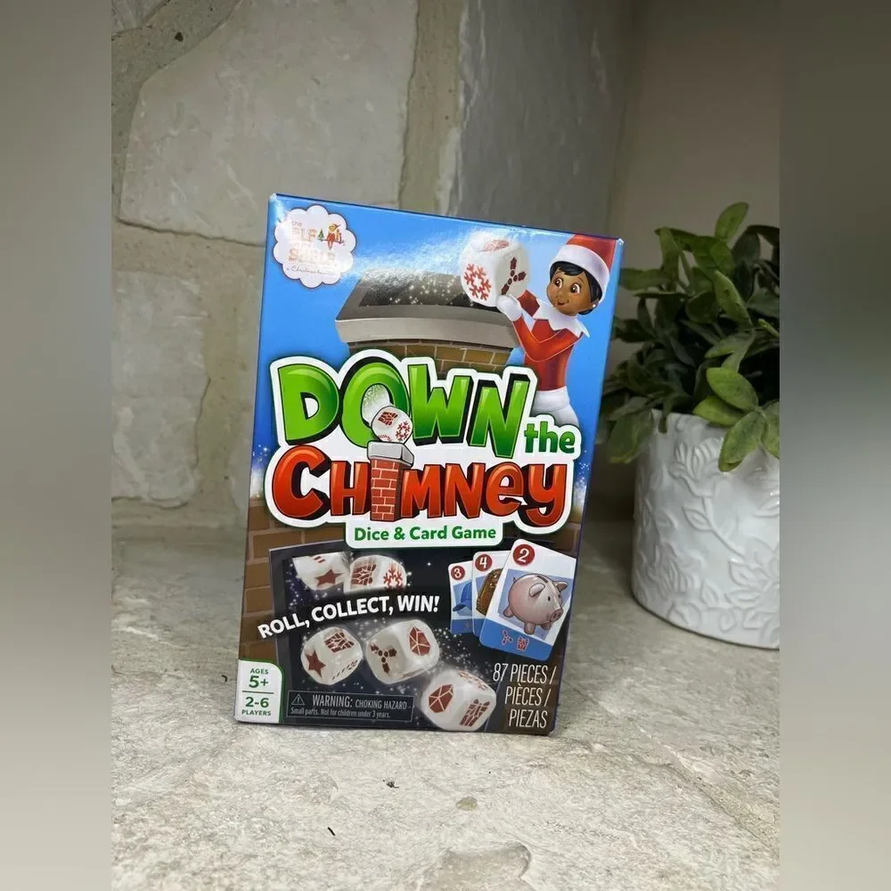 The Elf on the shelf Down the Chimney dice and card game family game holiday NEW
